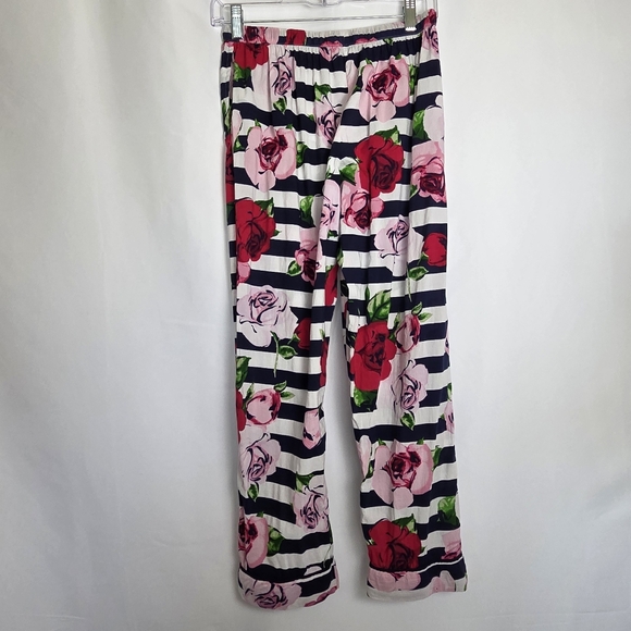 Kate Spade Dream A Little Dream Rose Striped Floral Pajama Set Small - Picture 12 of 16